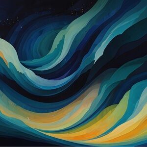 Blue Aurora HD metal wall art print 4 x 6 inches